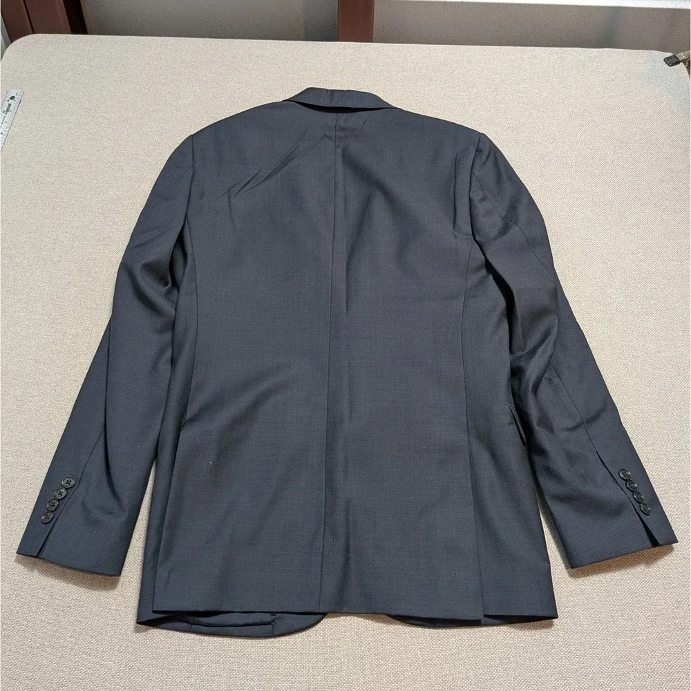 Jos A Bank Traveler Men's Blazer 38L Charcoal Wool Slim Fit Suit Jacket Formal